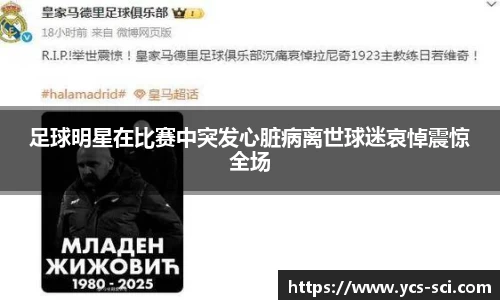 足球明星在比赛中突发心脏病离世球迷哀悼震惊全场